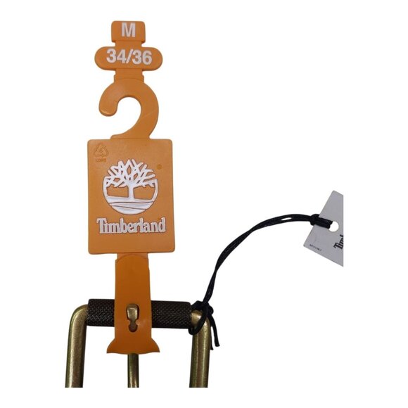 Timberland Mens Full Grain Leather Belt M 34/36 Brown Brass Buckle 1 1/2" Wide - Picture 7 of 16